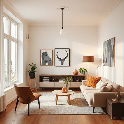 Interior acolhedor e moderno do Studio Luz e Sombra em Lisboa
